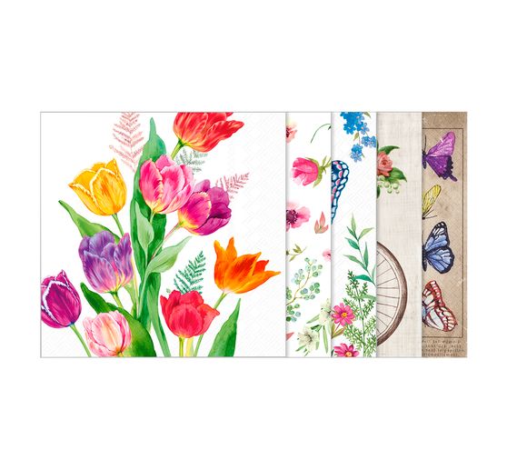 Set de serviettes VBS « Printemps »