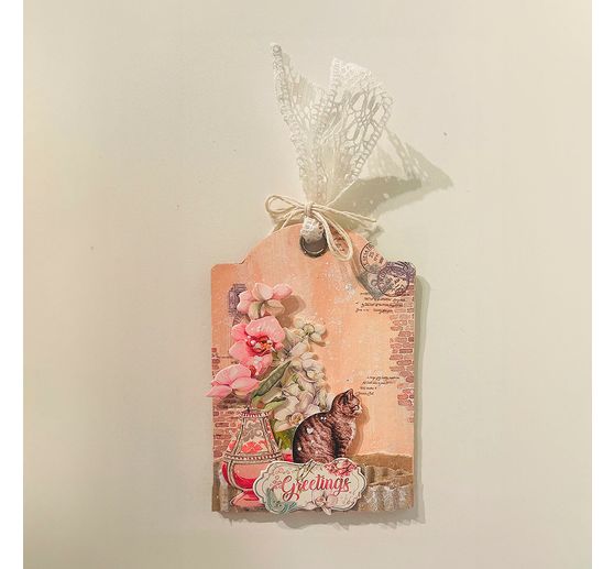 Rub On Transfer paper "Orchids and Cats - Letters"