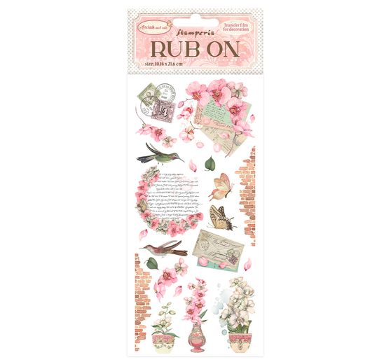 Rub On Transfer paper "Orchids and Cats - Letters"