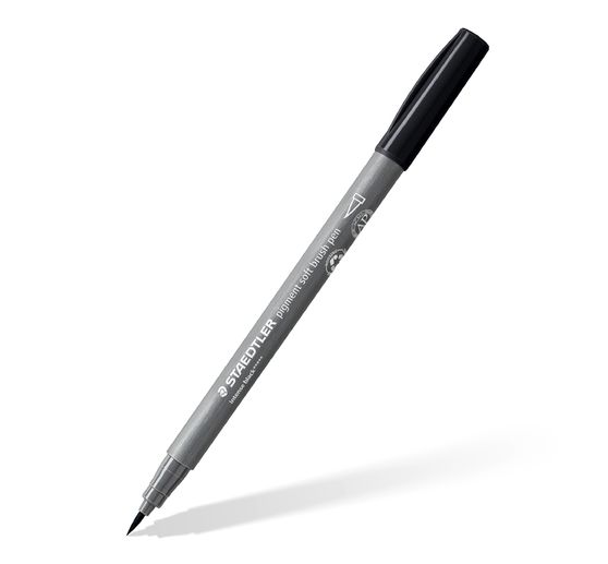 STAEDTLER Pigment soft brush pen "Greys", set of 6