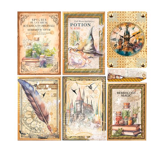 Papier vitrail à motifs « Wizard Academy »