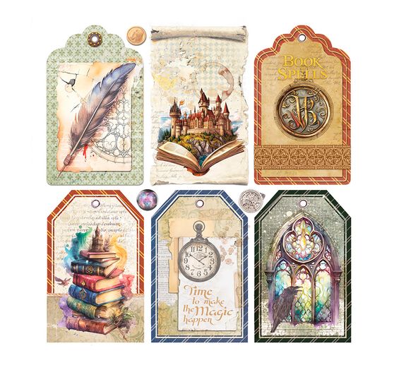 Papier vitrail à motifs « Wizard Academy »