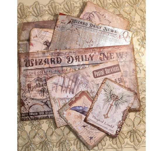 Papier vitrail à motifs « Wizard Academy »