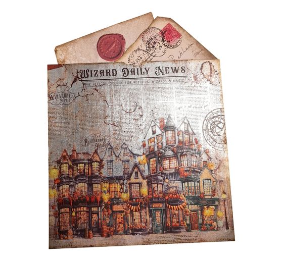 Papier vitrail à motifs « Wizard Academy »