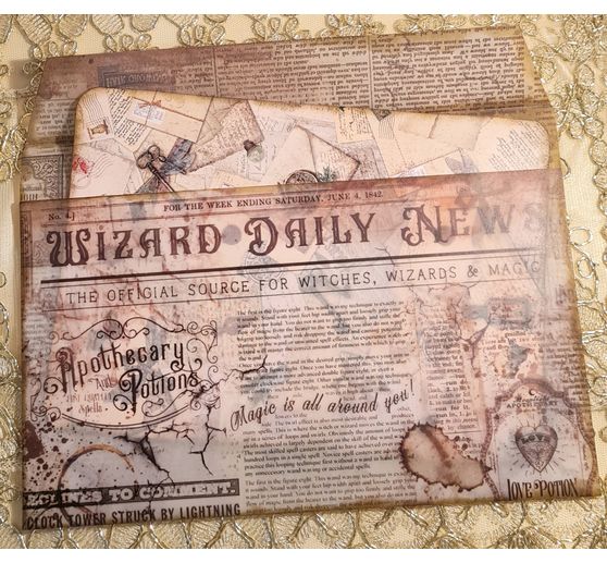 Papier vitrail à motifs « Wizard Academy »