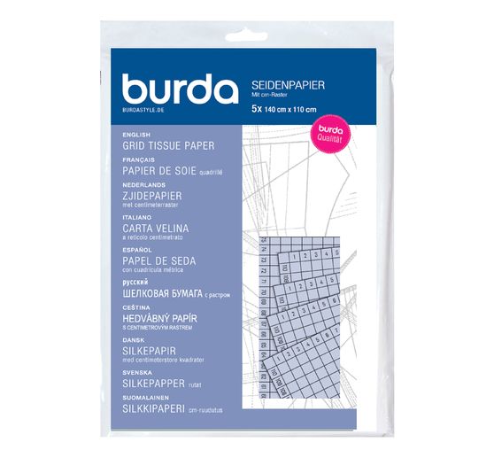 Papier de soie quadrillé Burda 