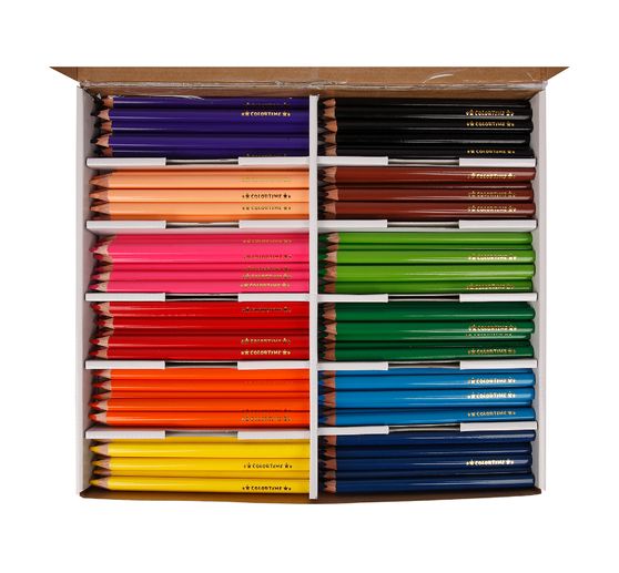 Crayons de couleur Colortime XXL « Jumbo », mine 5 mm