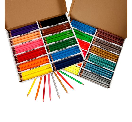 Crayons de couleur Colortime XXL « Jumbo », mine 5 mm