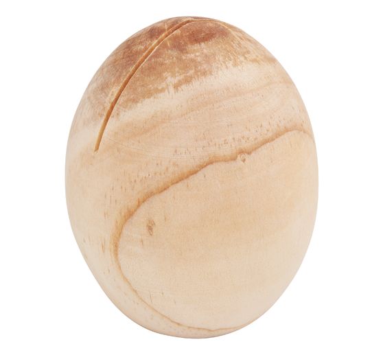 Place card holder wooden egg