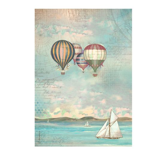 Soie de paille à motifs « Sea Land – Balloons »