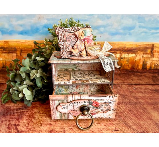 Bloc de papier scrapbooking « Brocante Antiques »