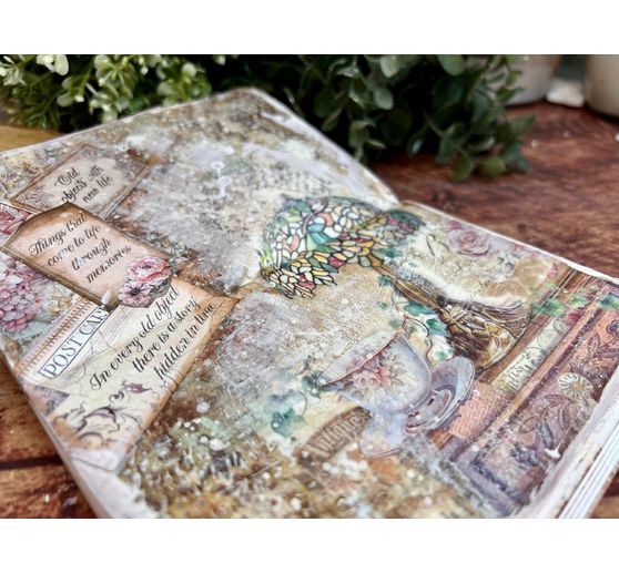 Bloc de papier scrapbooking « Brocante Antiques »