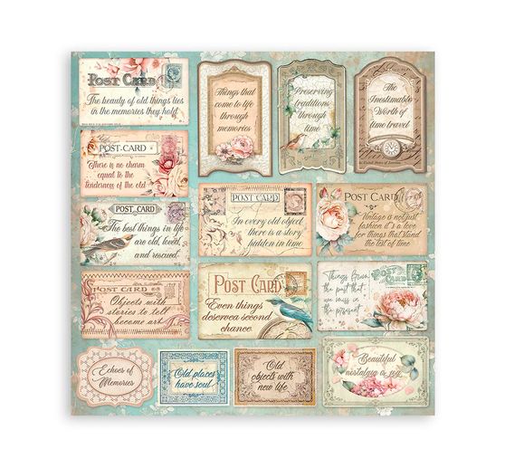 Bloc de papier scrapbooking « Brocante Antiques »