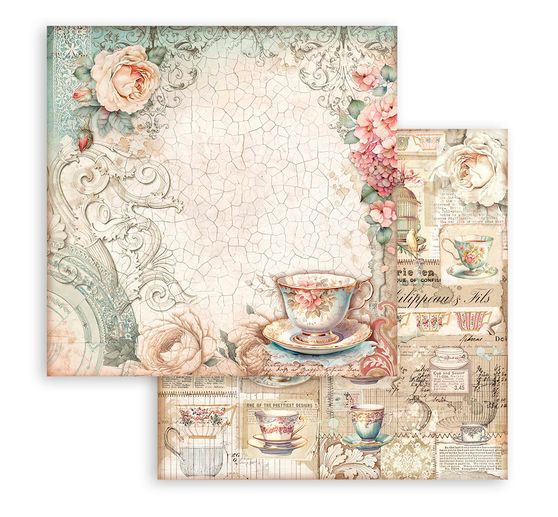 Bloc de papier scrapbooking « Brocante Antiques »