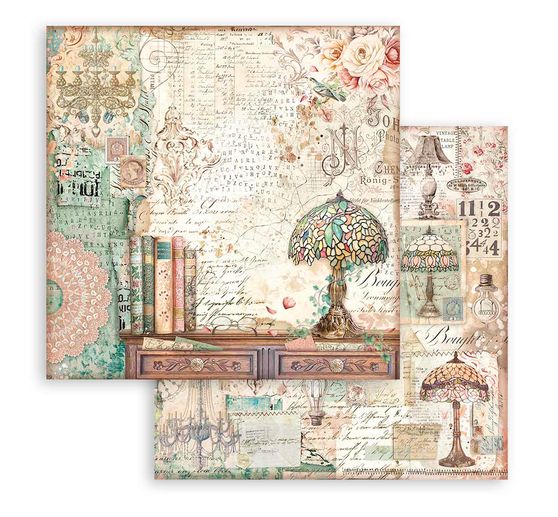 Bloc de papier scrapbooking « Brocante Antiques »