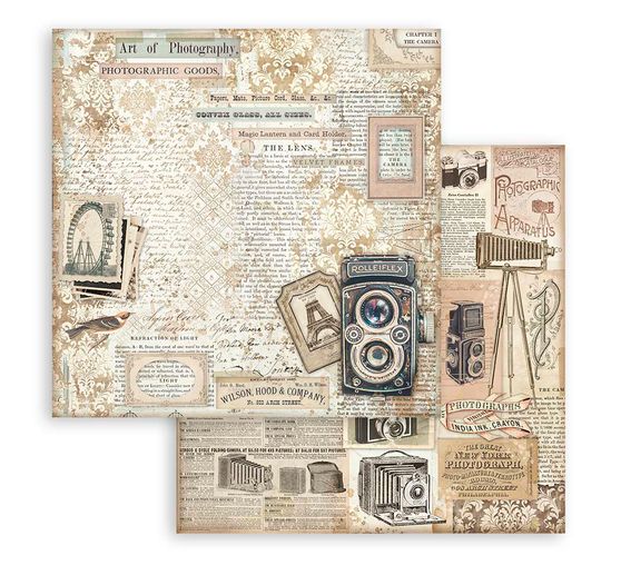 Bloc de papier scrapbooking « Brocante Antiques »