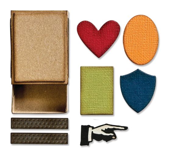 Gabarit d'estampe Sizzix Thinlits « Matchbox by Tim Holtz »