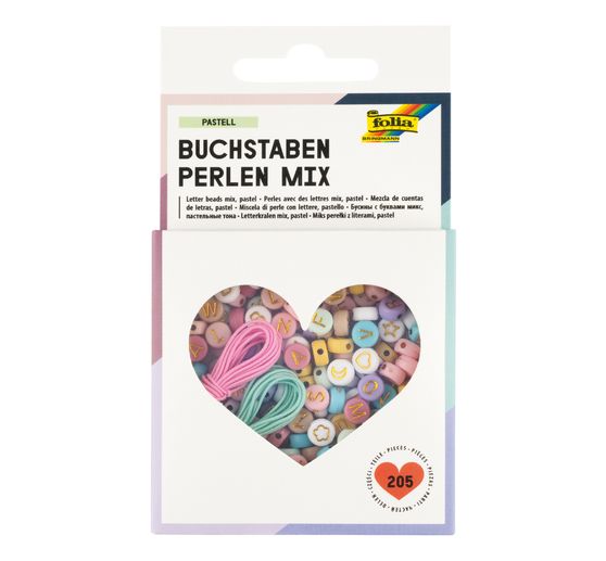 Bead mix "Letters pastel"