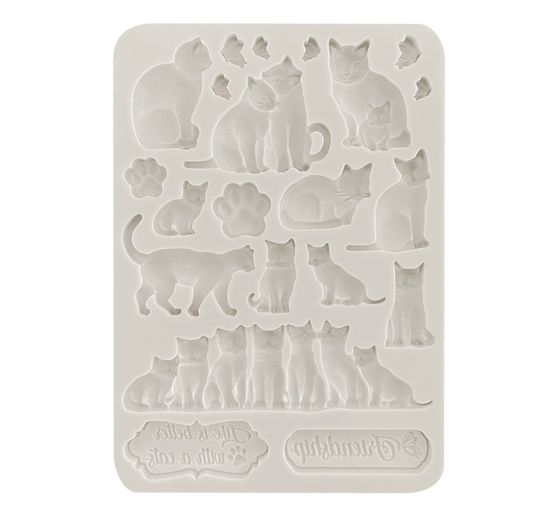 Silicone mould "Orchids and Cats - Cats"