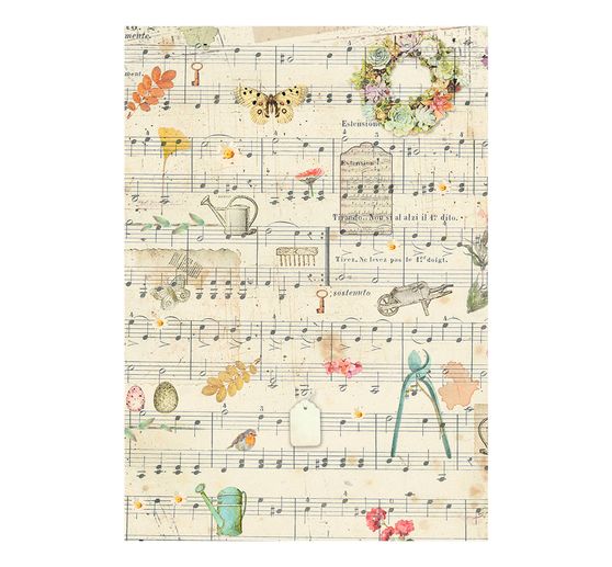 Motif straw silk backgrounds "Garden"