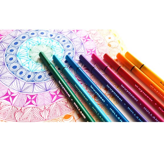 Bruynzeel Fineliners-set, 12 colours