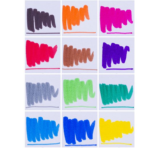 Bruynzeel Fineliners-set, 12 colours