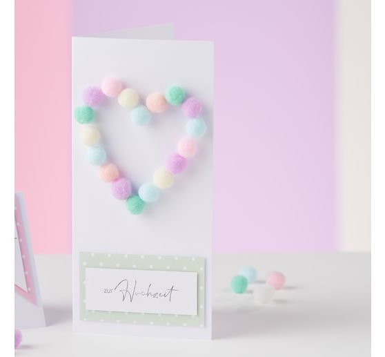 Cartes doubles avec enveloppes « DL », 50 pc.