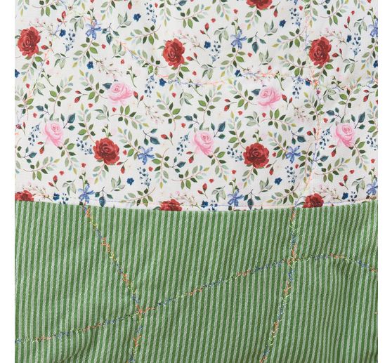 Tissu tissé au mètre Westfalenstoffe « Vichy rayures vertes »