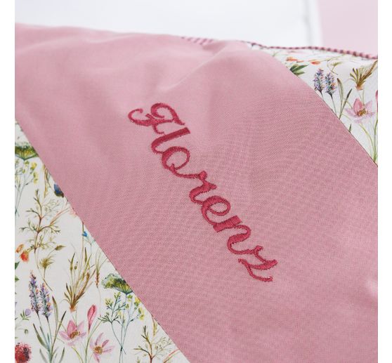 Tissu coton uni au mètre Westfalenstoffe « Florenz – Chiné beige rosé »