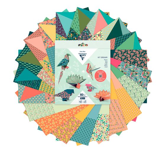 Kit origami « Oiseaux », 60 feuilles