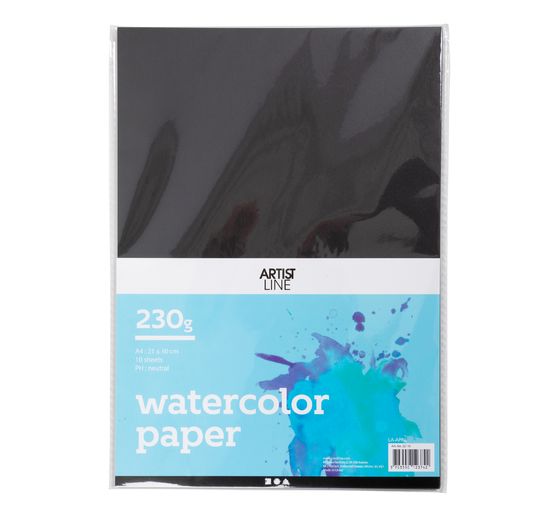 Papier aquarelle, Noir, A4