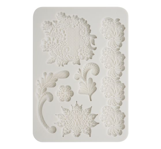 Moule en silicone « Brocante Antiques – Dentelle fleurs »
