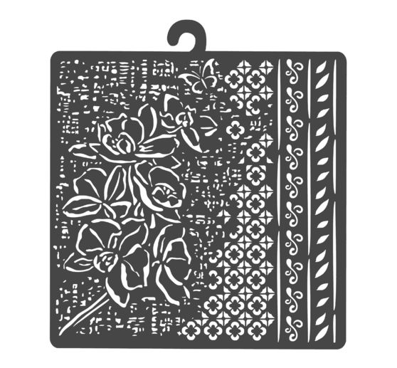 Stencil "Orchids and Cats - Pattern"