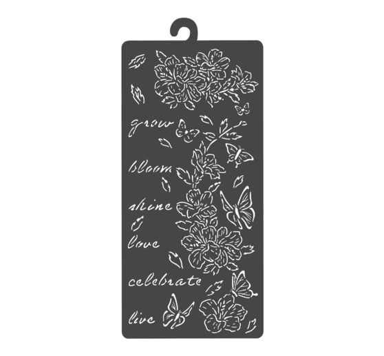 Pochoir « Secret Diary – Flowers & Butterfly »