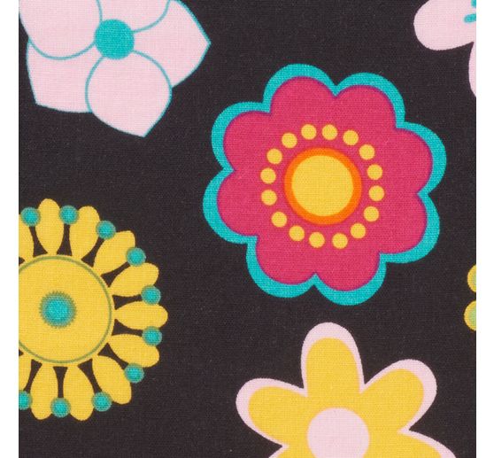 Tissu coton au mètre « Retro Flower »