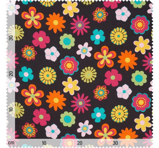 Tissu coton au mètre « Retro Flower »