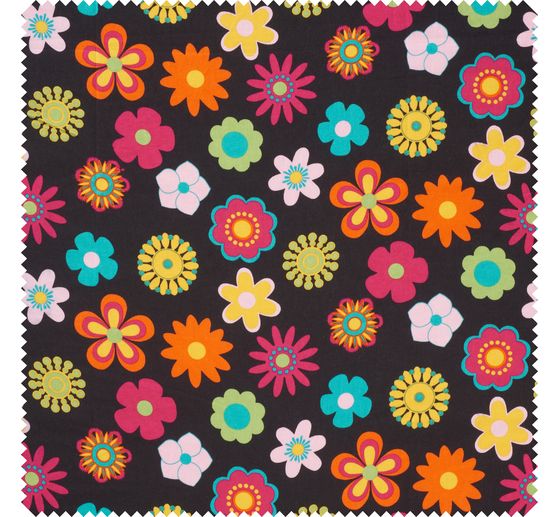 Tissu coton au mètre « Retro Flower »