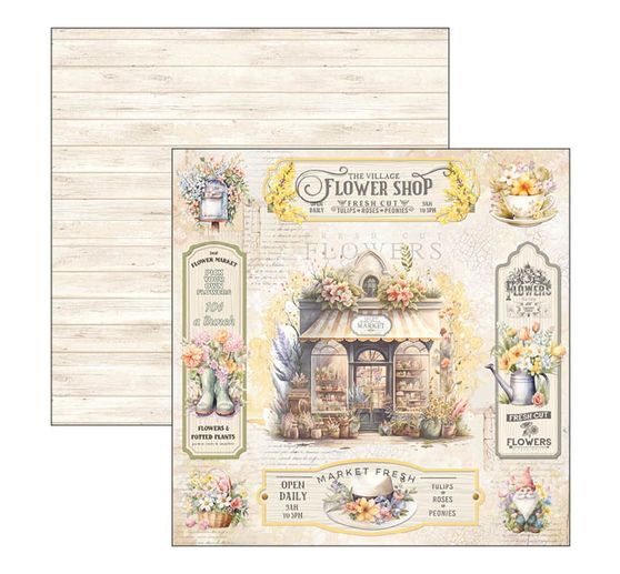 Papier scrapbooking « Flower Shop »