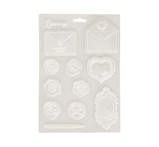 Moule à texture 3D « Shabby Rose – Letters & Seals »