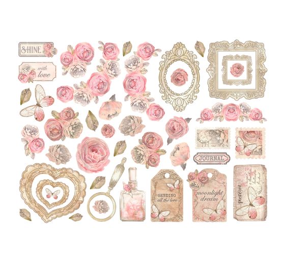 Motifs estampés « Shabby Rose »