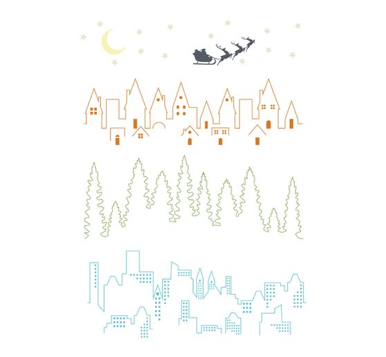 Sizzix Clear Stamp Set "Cosmopolitan - The View by Stacey Park"