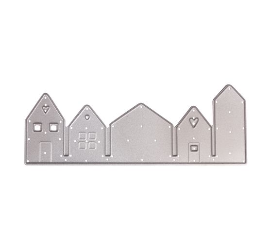 Pochoir de découpe "rangée de maisons"