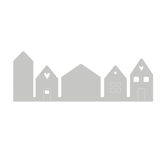 Pochoir de découpe "rangée de maisons"