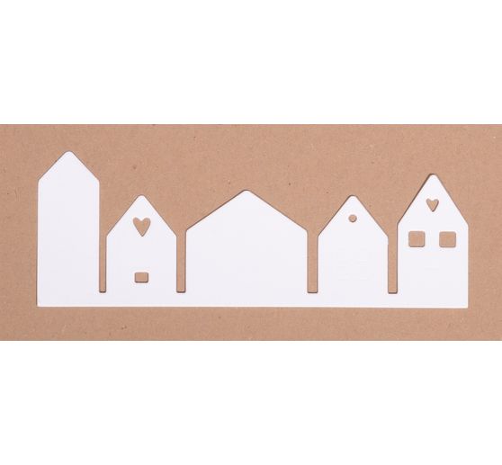 Pochoir de découpe "rangée de maisons"