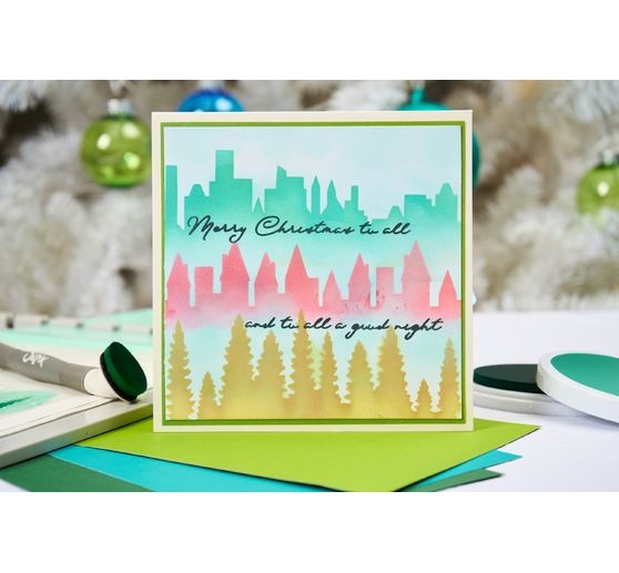 Sizzix A5 Stencil "Cosmopolitan - The View by Stacey Park"