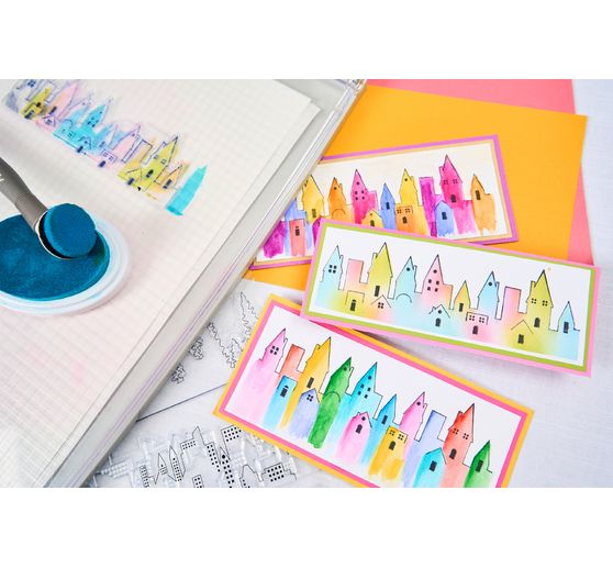 Sizzix A5 Stencil "Cosmopolitan - The View by Stacey Park"