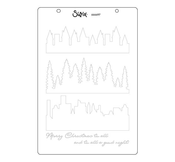 Sizzix A5 Stencil "Cosmopolitan - The View by Stacey Park"