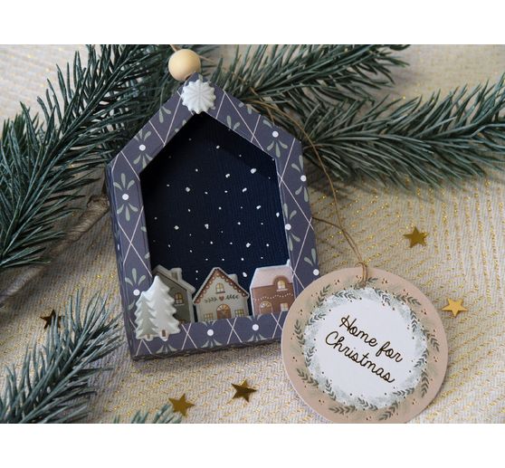 Feuille de décalcomanies Rub On « Home for Christmas »
