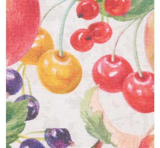 Motif fabric linen look "Summer fruit"