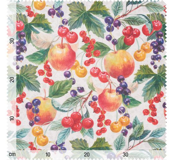 Motif fabric linen look "Summer fruit"